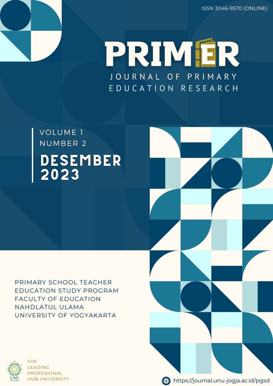 					View Vol. 1 No. 2 (2023): Journal of Primary Education
				